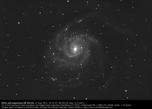 M101 and SN 2011fe, 27 Aug. 2011