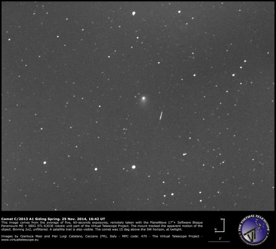 Comet C/2013 A1 Siding Spring: an image (25 Nov. 2014) - The Virtual ...