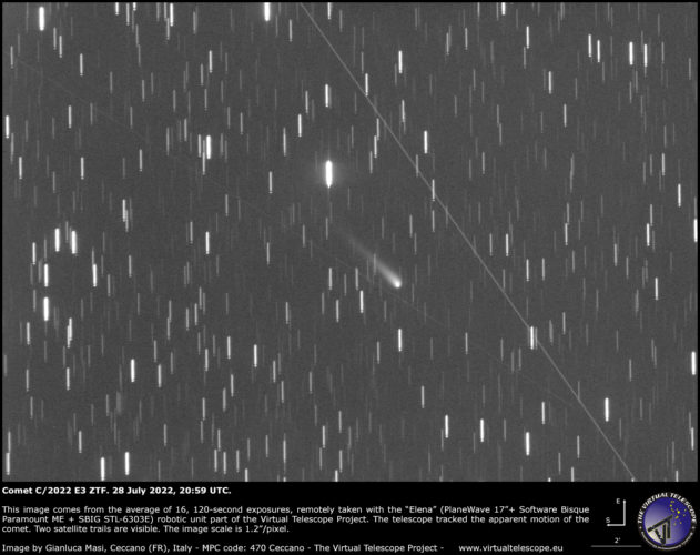 Comet C/2022 E3 ZTF: images - 5 & 28 July 2022 - The Virtual Telescope ...