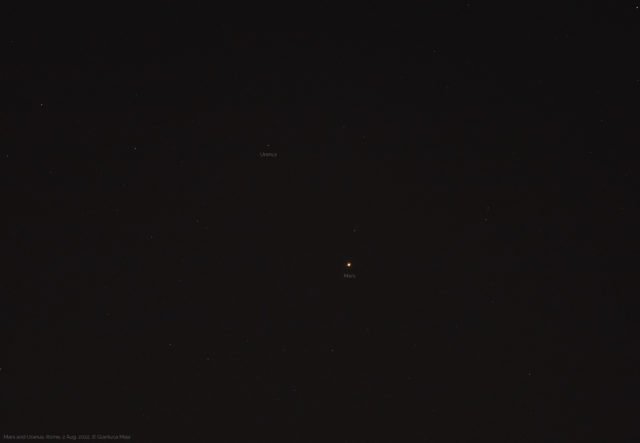 Mars and Uranus meet in the sky: images from a planetary conjunction ...