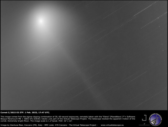 Comet C/2022 E3 ZTF: image at flyby with the Earth and podcast -1 Feb ...