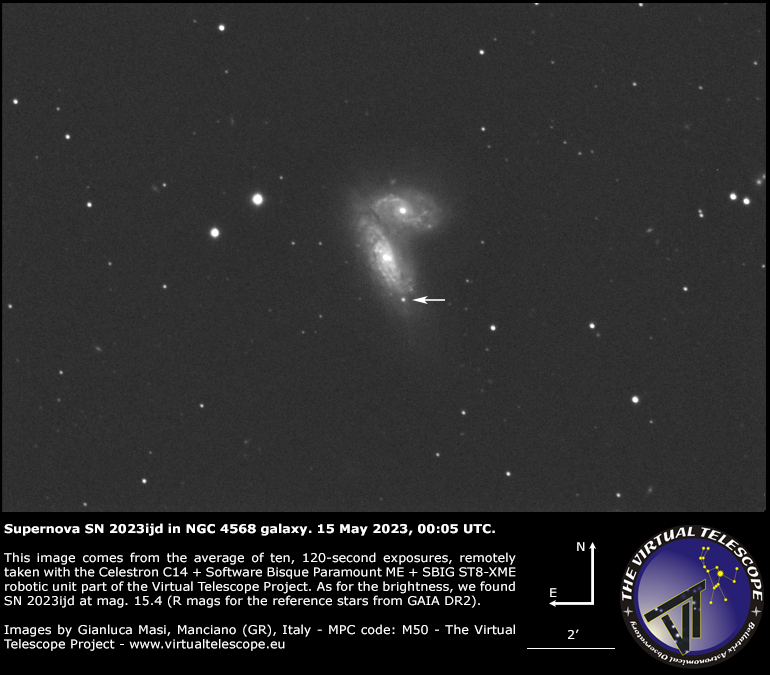 messier 82 supernova befor and after