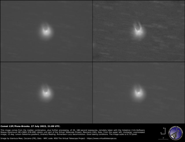 Comet 12P/Pons-Brooks: high resolution image - 27 July 2023 - The ...