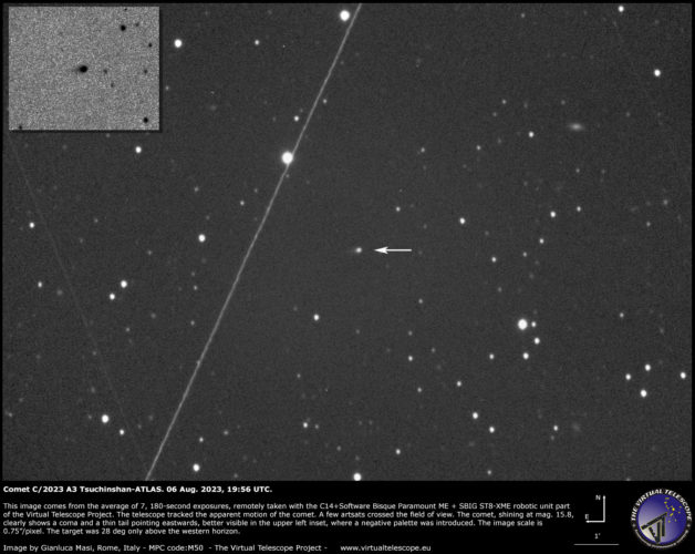 Comet C/2023 A3 Tsuchinshan-ATLAS: an image - 6 Aug. 2023 - The Virtual ...