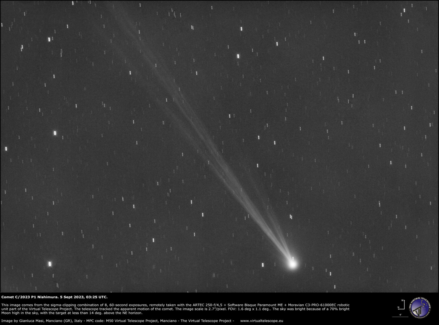 Comet C/2023 P1 Nishimura: A Image - 5 Sept. 2023 - The Virtual ...