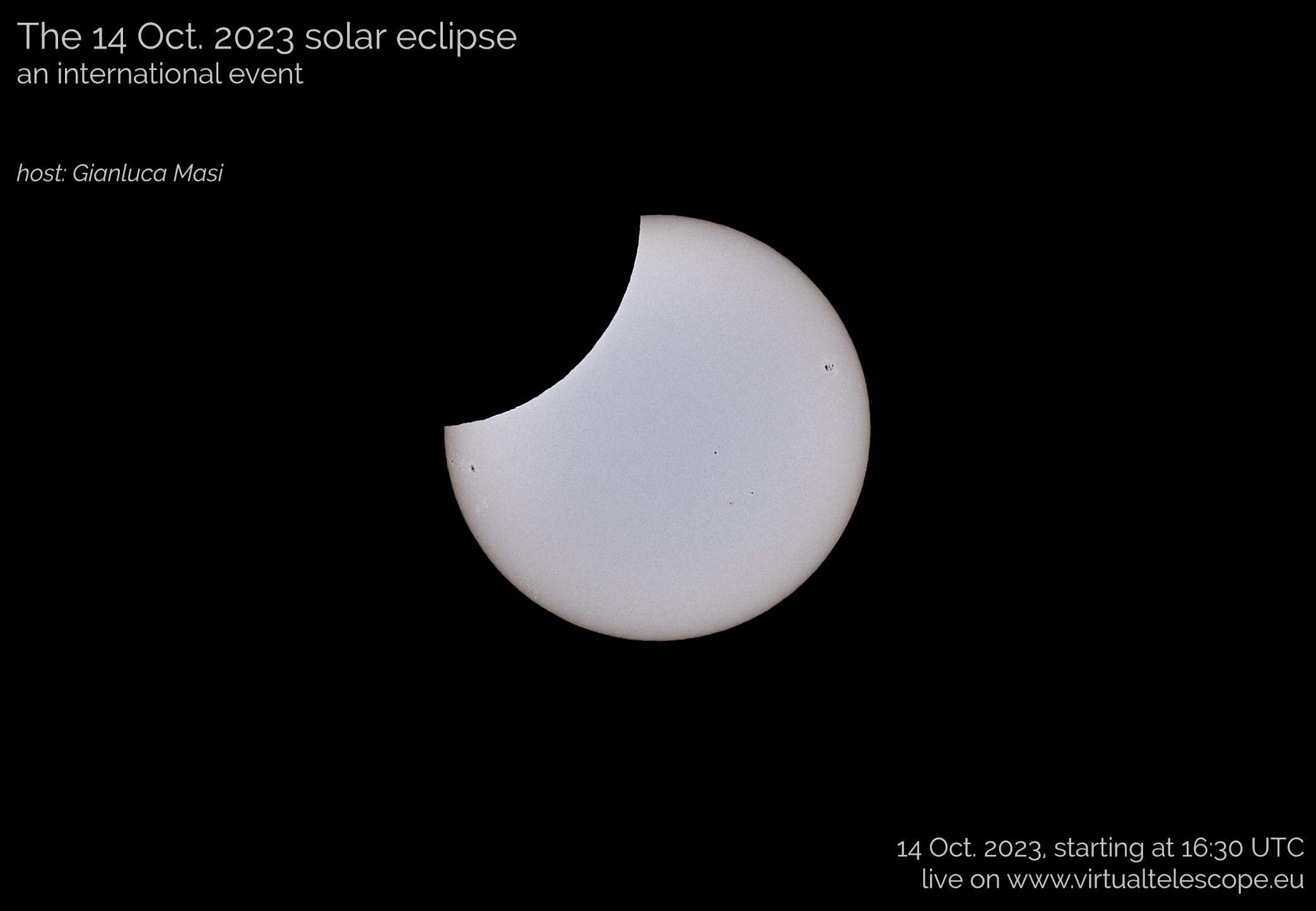 The 14 Oct. Annular Solar Eclipse a live, international event The