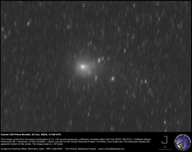 Comet 12P/Pons-Brooks: A New Image - 23 & 24 Jan. 2024 - The Virtual ...