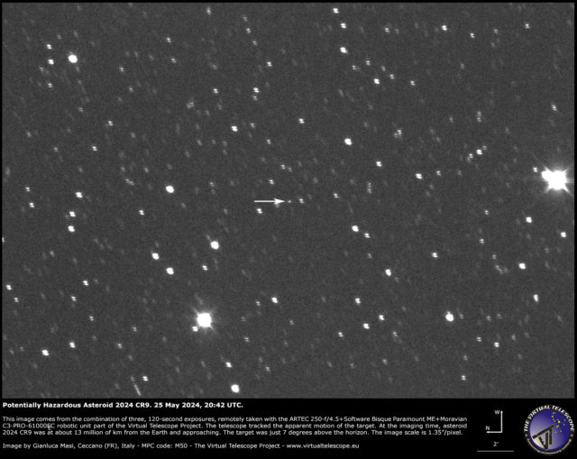 Potentially Hazardous Asteroid 2024 CR9 close encounter an image 25