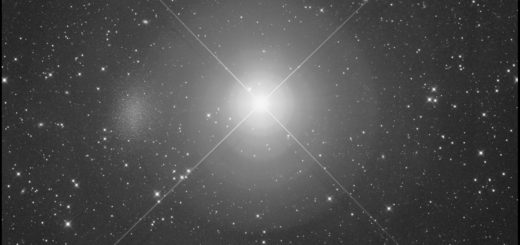 The bright Regulus (alpha Leonis) and the Leo I dwarf galaxy. 3 Feb. 2024.