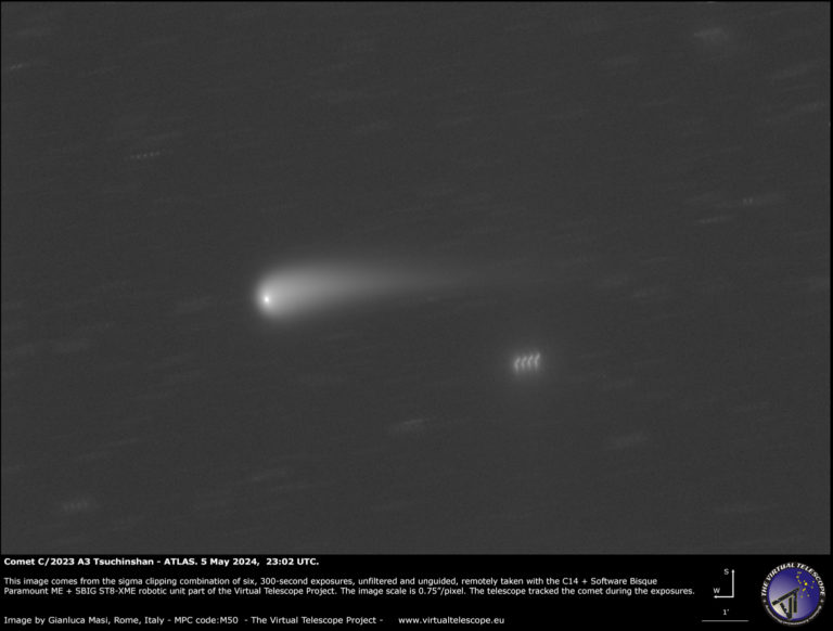 Comet C/2023 A3 Tsuchinshan-ATLAS: a new image - 5 May 2024. - The ...