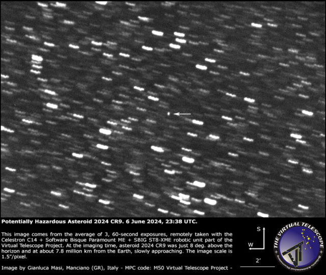 Potentially Hazardous Asteroid 2024 CR9 close encounter an image 6