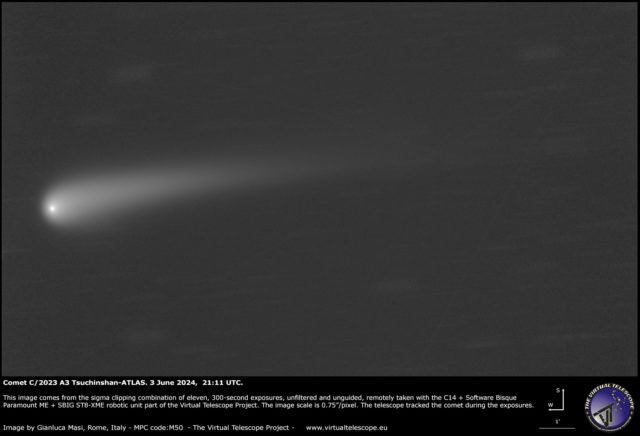 Comet C/2023 A3 Tsuchinshan-ATLAS: new images - 03 June 2024. - The ...