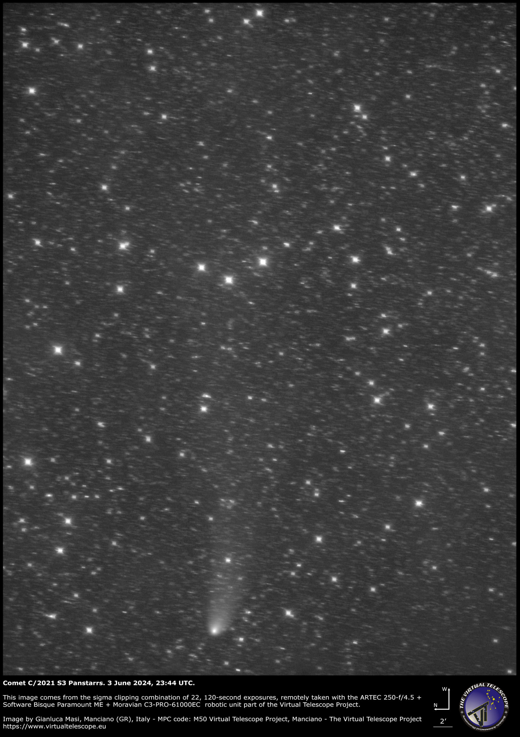 Comet C/2021 S3 Panstarrs: 3 June 2024.