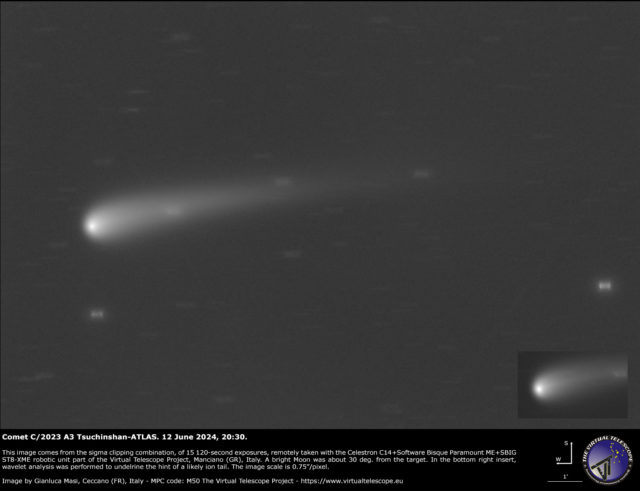 Comet C/2023 A3 Tsuchinshan-ATLAS: new images - 12 June 2024. - The ...