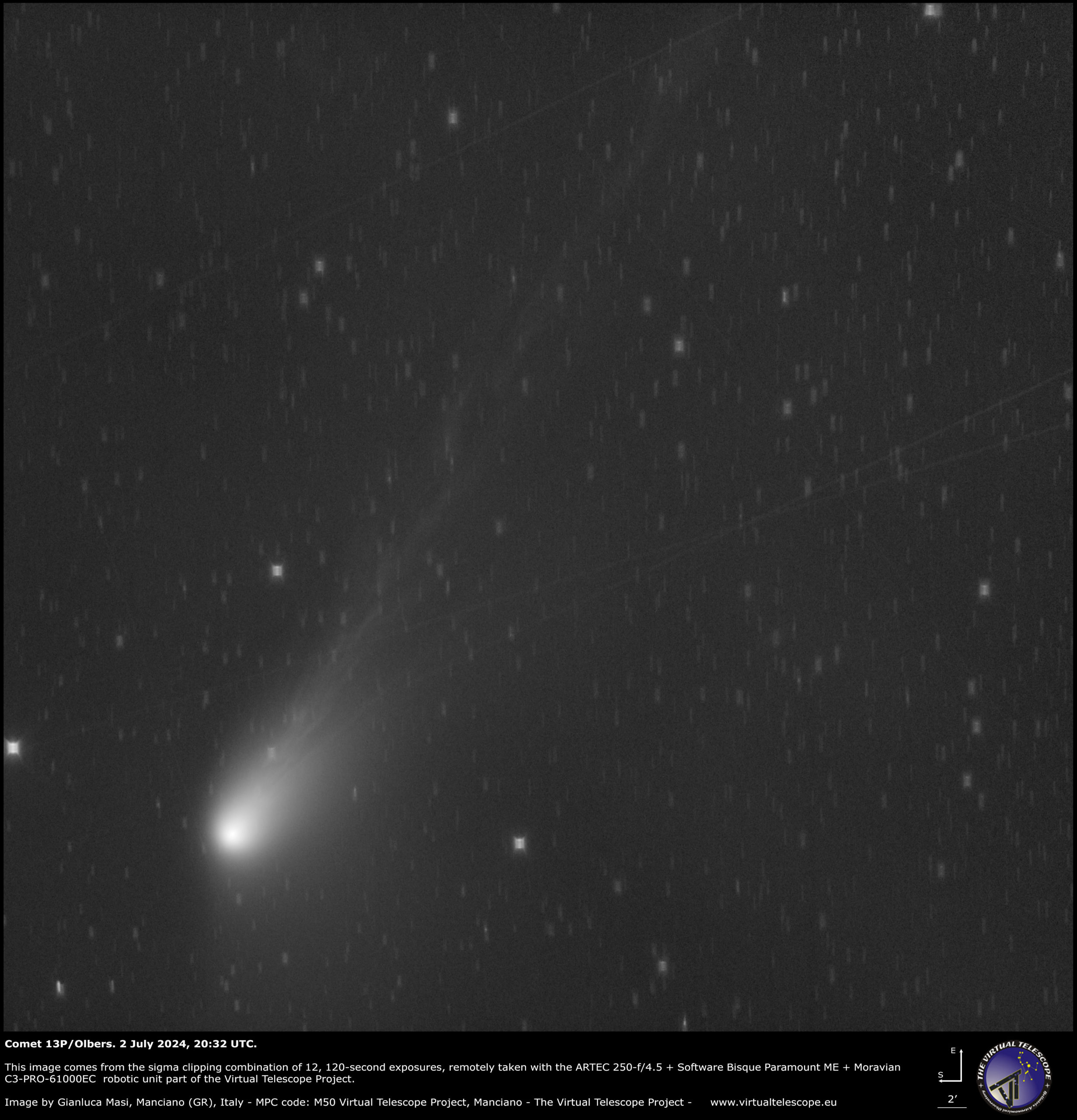 Comet 13P/Olbers: 2 July 2024.