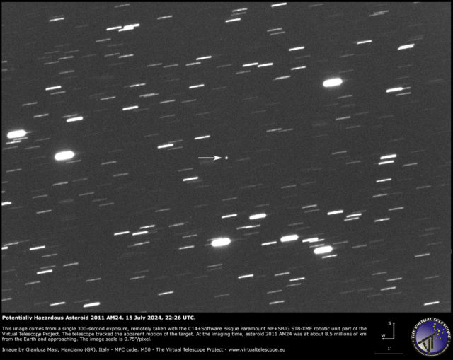 Potentially Hazardous Asteroid 2011 AM24 close encounter: an image - 15 ...