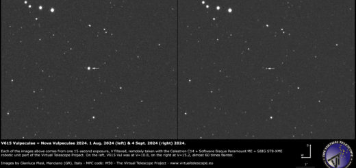 V615 Vul = Nova Vulpeculae 2024: 1 Aug. VS 4 Sept. 2024.