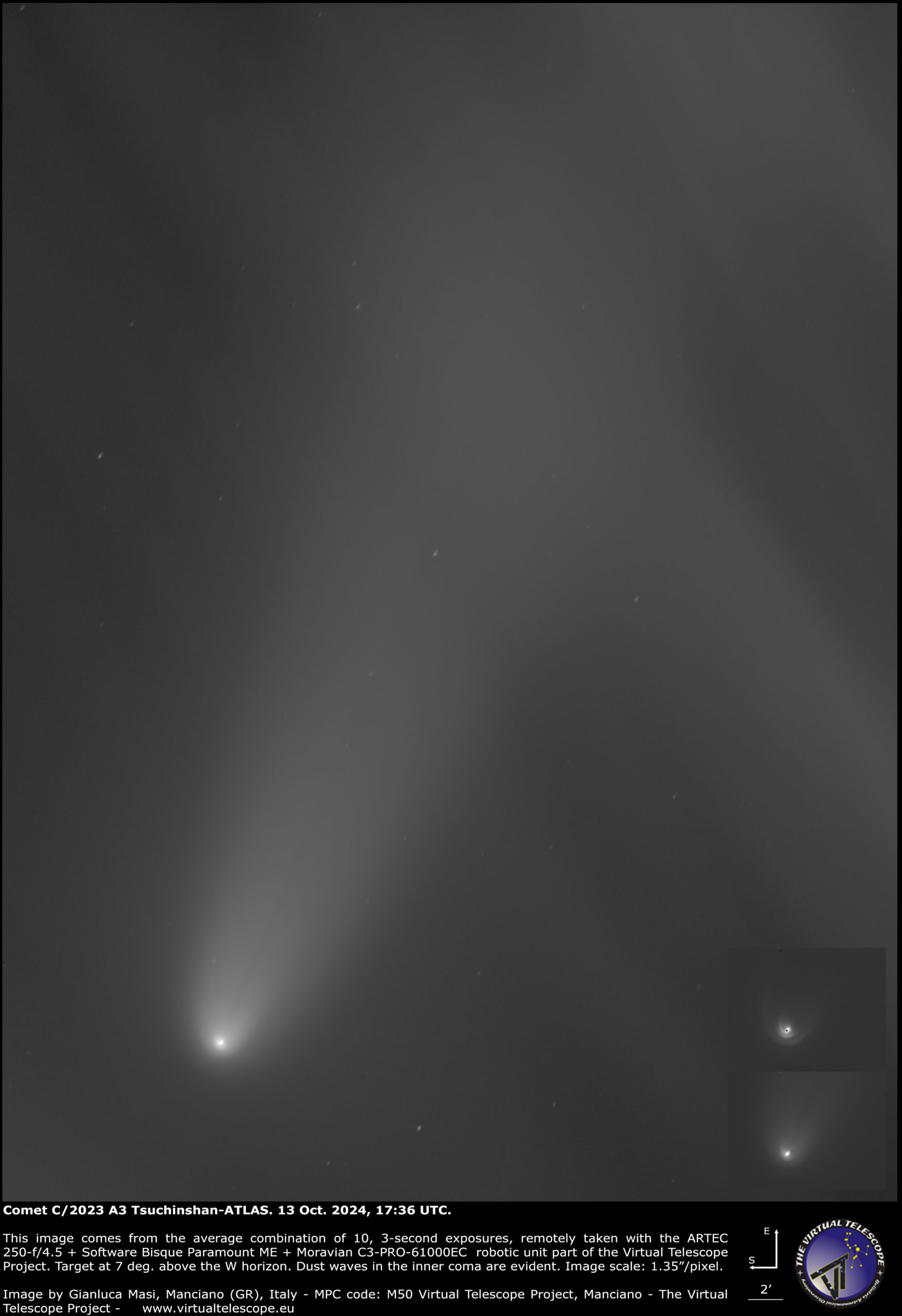 C/2023 A3 Tsichinshan-ATLAS. 13 Oct. 2024.