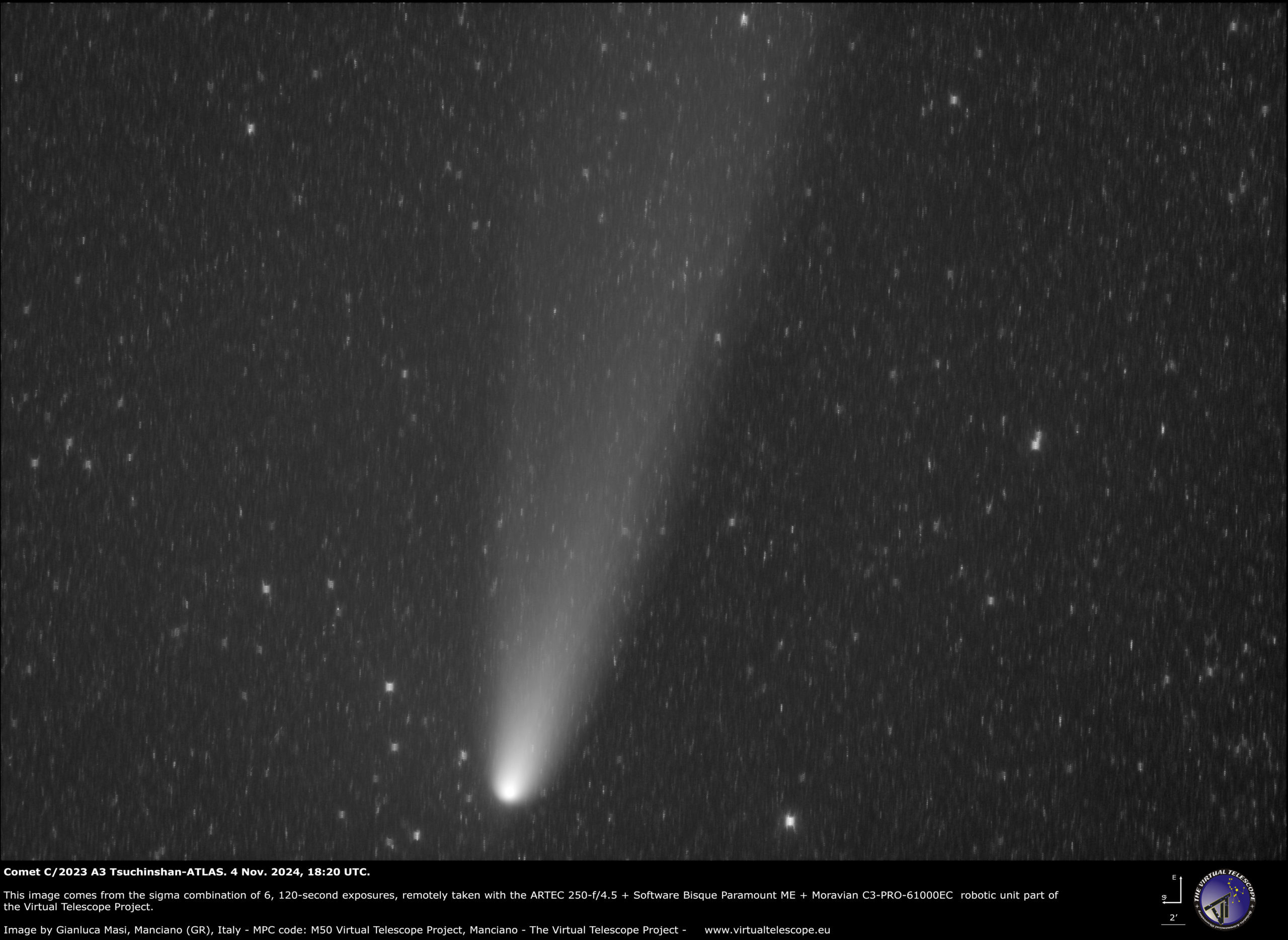 C/2023 A3 Tsichinshan-ATLAS: 4 Nov. 2024.