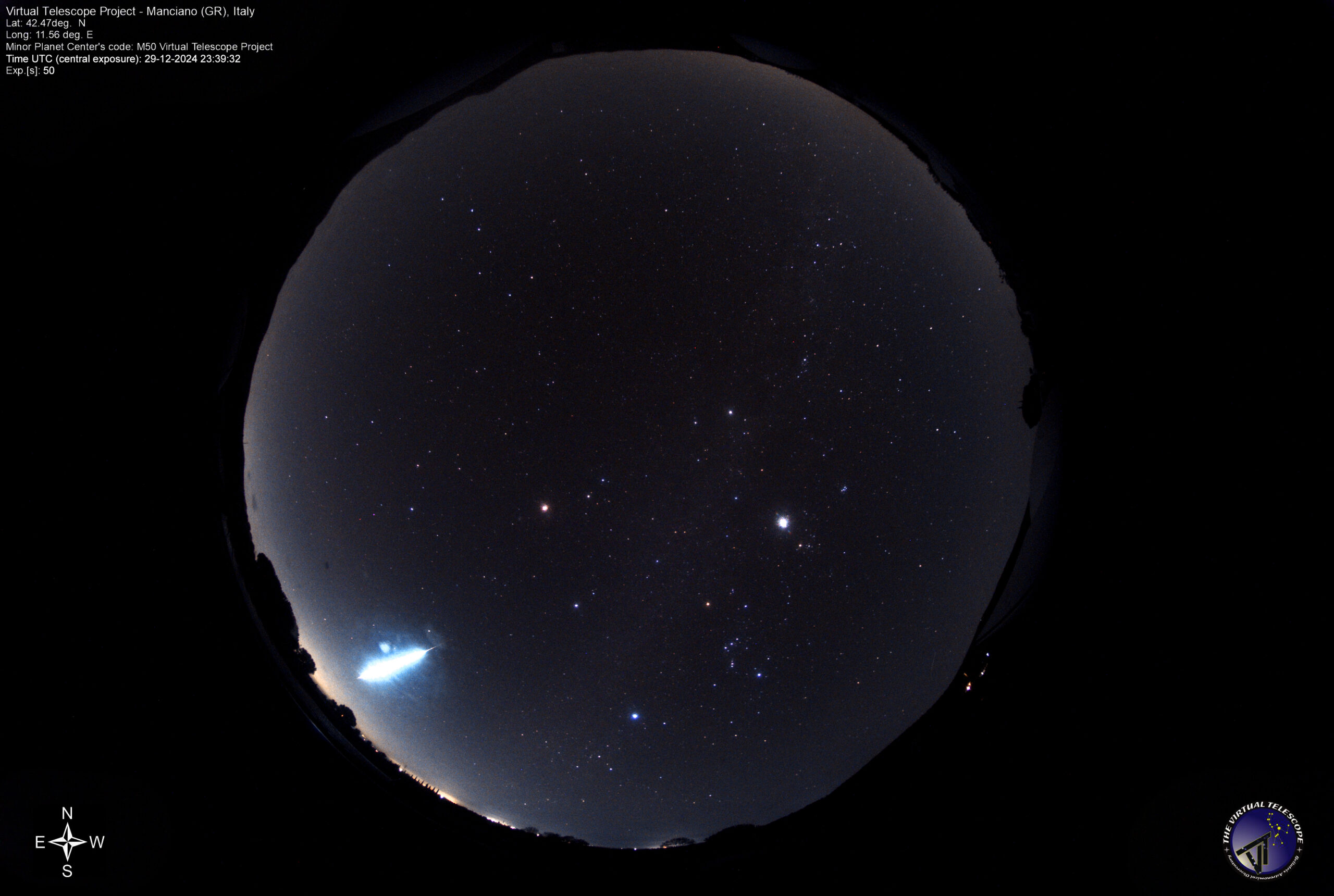 The extremely bright 29 Dec. 2024 fireball.