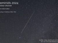 2024 Geminid meteor shower: poster of the event.