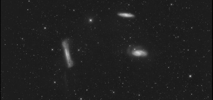 The Leo Triplet: M 65, M66 and NGC 3628. 3 Feb. 2024.