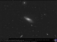 Messier 106 and several smaller galaxies: 3 June 2024.