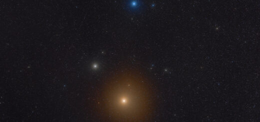 Mars, Pollux and Castor, imaged during the Jan. 2025 planetary parade.